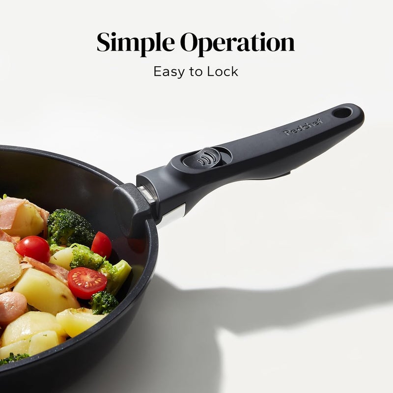 Redchef Removable Handle - Detachable Handle Cookware Replacement, Universal Cookware Handles, Ideal Replacement for All Cookware (Black) - Image 5